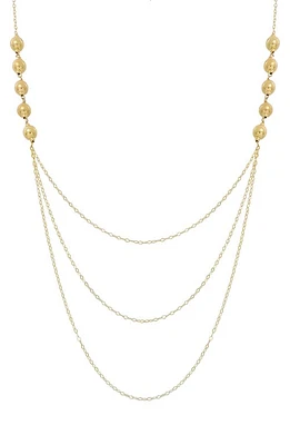 Bony Levy 14K Layered Chain Necklace in 14K Yellow Gold at Nordstrom, Size 24