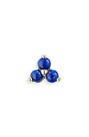 Maria Tash Large Lapis Trinity Threaded Stud Earring in Gold/blue at Nordstrom