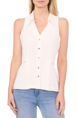 CeCe Button-Up Tank Top New Ivory at Nordstrom,