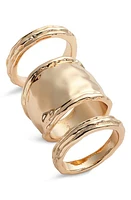 Open Edit Set of 3 Molten Rings Gold at Nordstrom,