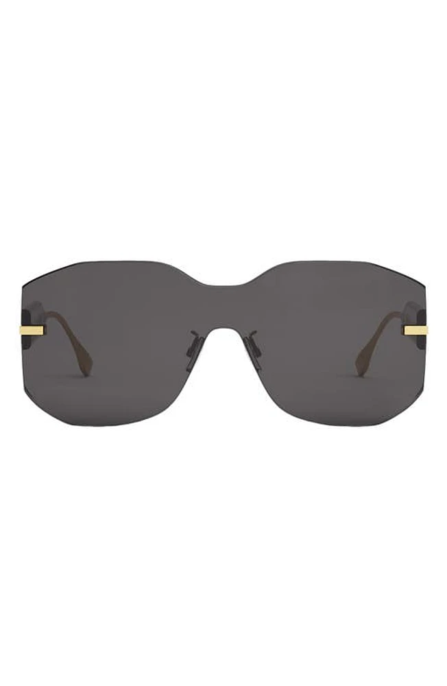 'Fendigraphy Geometric Sunglasses in Shiny Endura Gold /Smoke at Nordstrom