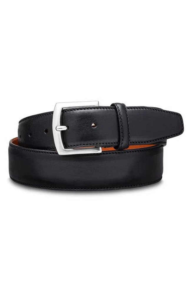 Bosca Castela Leather Belt in Black at Nordstrom, Size 42