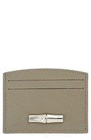 Longchamp Roseau 4-Slot Leather Card Case in Turtledove at Nordstrom