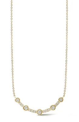 Dana Rebecca Designs Lulu Jack Diamond Curved Bar Pendant Necklace in Yellow Gold/Diamond at Nordstrom, Size 18