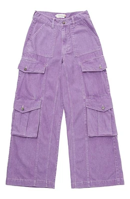 HONOR THE GIFT Wide Leg Cargo Jeans Purple at Nordstrom,