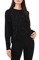 Chaus Rhinestone Cozy Crewneck Sweater at Nordstrom,