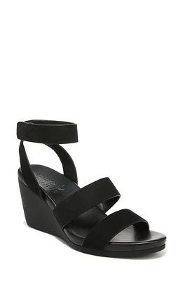 Naturalizer Genn-Ignite Wedge Sandal Black Nubuck at Nordstrom,