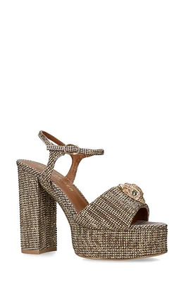 Kurt Geiger London Kensington Ankle Strap Platform Sandal Dark Beige at Nordstrom,