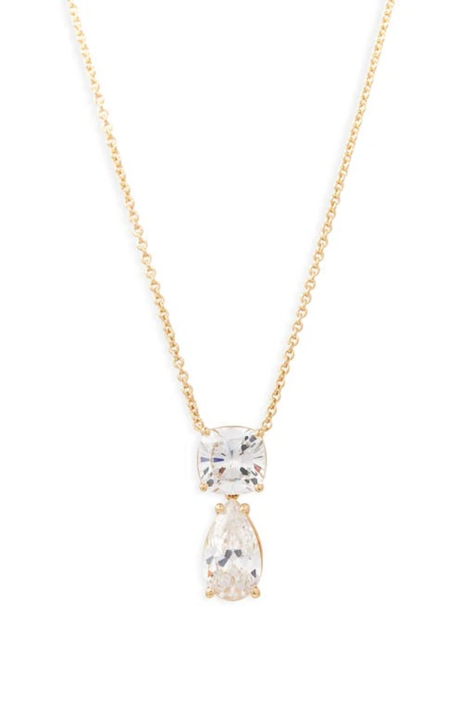 Nadri Rockstars Cubic Zirconia Pendant Chain Necklace in Gold at Nordstrom