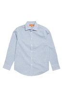 Tallia Kids' Plaid Long Sleeve Button-Up Shirt White /Yellow at Nordstrom,