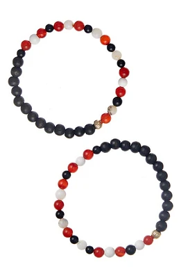 The Healer's Collection Men's N4 Body Healing Set of 2 Healer's Bracelets in Black at Nordstrom