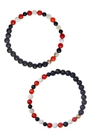 The Healer's Collection Men's N4 Body Healing Set of 2 Healer's Bracelets in Black at Nordstrom