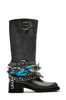 Steve Madden Rebel Moto Boot Black Distressed at Nordstrom,