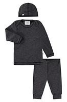 PAIGELAUREN Rib Sweatshirt, Joggers & Beanie Set in at Nordstrom