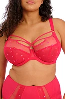 Elomi Sachi Underwire Strappy Plunge Bra Red Confetti at Nordstrom,