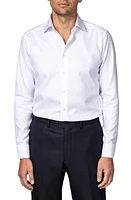 Eton Slim Fit Cotton Twill Shirt White at Nordstrom,