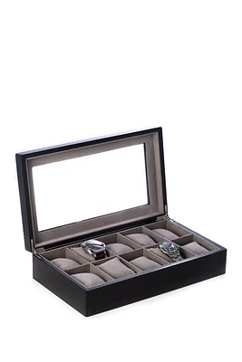 Bey-Berk Matte Black Wooden Watch Case at Nordstrom