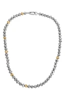 AllSaints Geometric Beaded Necklace in Gold/Rhodium at Nordstrom