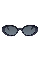 Le Specs Nouveau Vie 50mm Oval Sunglasses in Black 2 at Nordstrom