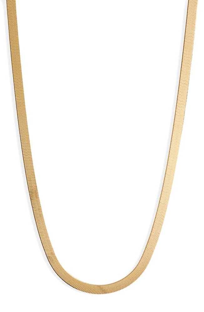 Argento Vivo Sterling Silver Argento Vivo Herringbone Chain Necklace in Gold at Nordstrom