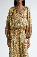 Ulla Johnson Silva Border Print Cotton Blend Top Daylily at Nordstrom,