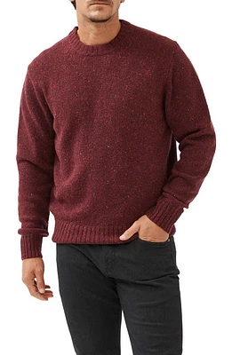 Rodd & Gunn Cox Road Tweed Wool Blend Crewneck Sweater Garnet at Nordstrom,