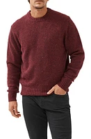 Rodd & Gunn Cox Road Tweed Wool Blend Crewneck Sweater Garnet at Nordstrom,