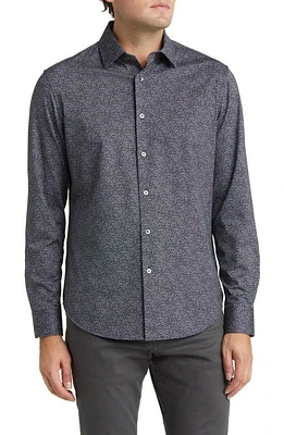 Bugatchi OoohCotton Abstract Print Button-Up Shirt at Nordstrom,