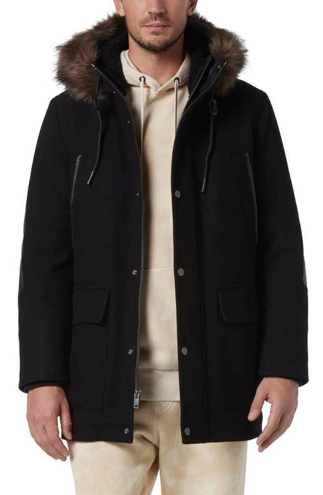 Andrew Marc Dawson Water Resistant Jacket with Faux Fur Trim at Nordstrom,