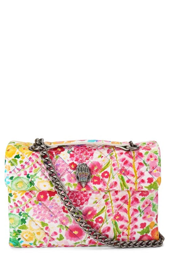 Kurt Geiger London x Floral Couture Kensington Floral Quilted Leather Crossbody Bag in Floral Multi at Nordstrom