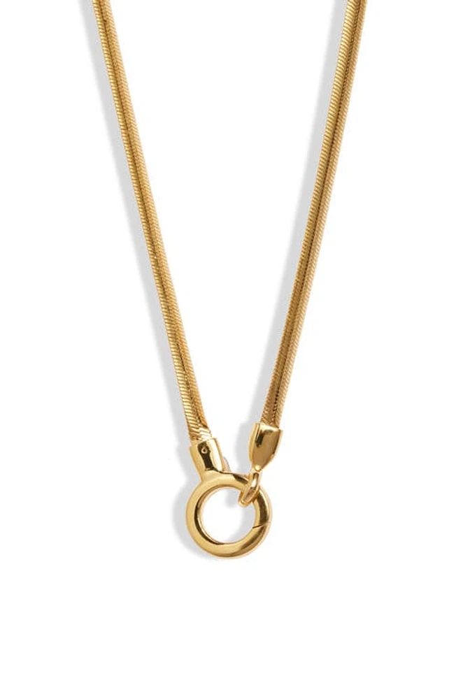 Monica Vinader Snake Chain Necklace in Gp at Nordstrom