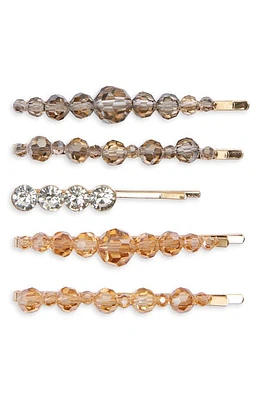 Tasha Assorted 5-Pack Embellished Bobby Pins in Goldsilver at Nordstrom