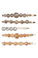 Tasha Assorted 5-Pack Embellished Bobby Pins in Goldsilver at Nordstrom