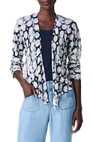 NIC+ZOE Sand Dollar 4-Way Linen Blend Cardigan Aqua Multi at Nordstrom