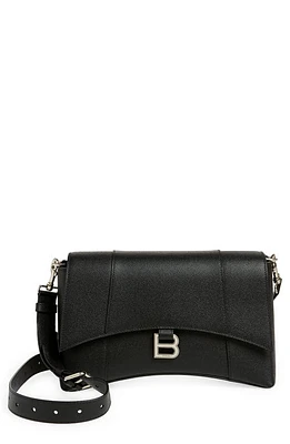 Balenciaga Downtown Grained Leather Crossbody Bag in Black at Nordstrom