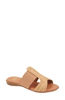 André Assous Noor Raffia Slide Sandal Beige/Beige at Nordstrom