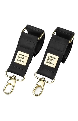 Petunia Pickle Bottom Faux Leather Valet Stroller Clips in Black Matte Leatherette at Nordstrom