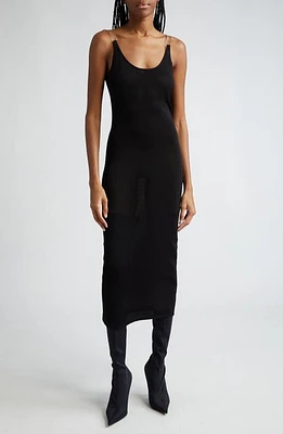 Dion Lee Wire Strap Jersey Slipdress Black at Nordstrom,