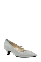 J. Reneé Idenah Pointed Toe Pump Silver Glitter Fabric at Nordstrom,