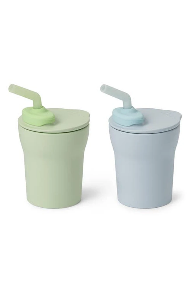 Miniware Set of 2 1-2-3 Sip Cups in Keylime/Aqua at Nordstrom