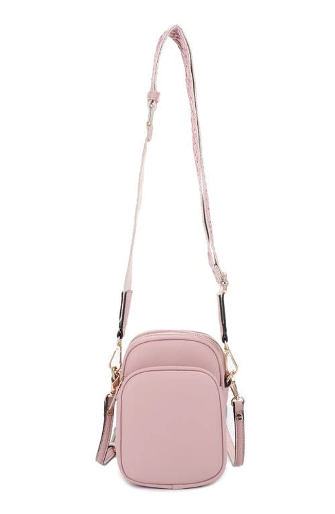 Mali + Lili Josephine Vegan Leather Crossbody Bag in Blush at Nordstrom