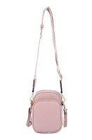 Mali + Lili Josephine Vegan Leather Crossbody Bag in Blush at Nordstrom