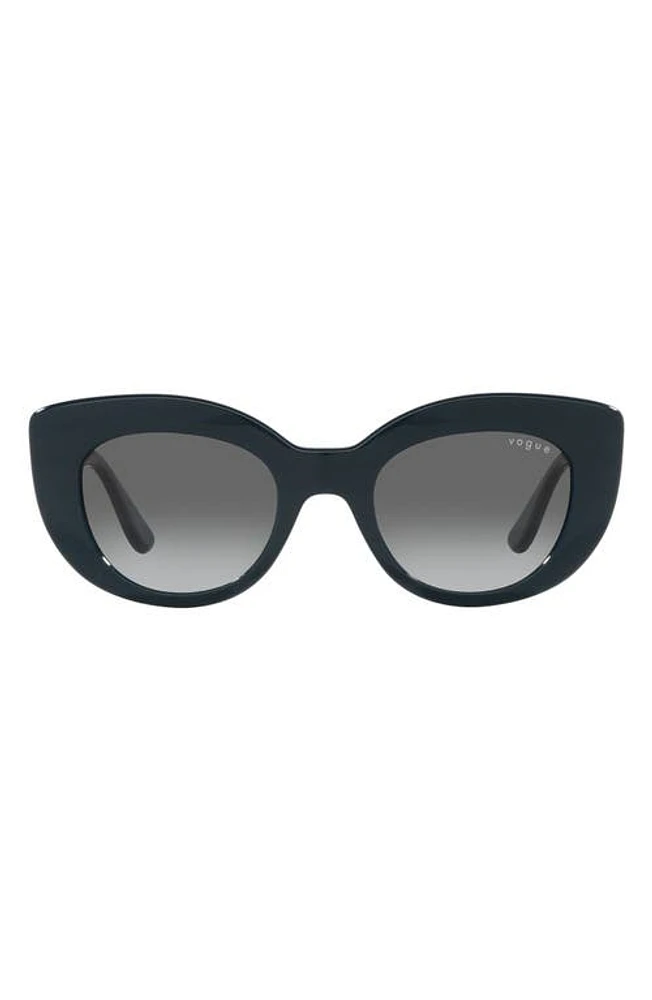 VOGUE 49mm Gradient Butterfly Sunglasses in Black/Gradient Grey at Nordstrom