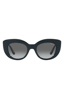 VOGUE 49mm Gradient Butterfly Sunglasses in Black/Gradient Grey at Nordstrom