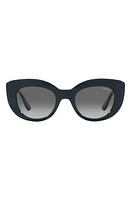 VOGUE 49mm Gradient Butterfly Sunglasses in Black/Gradient Grey at Nordstrom