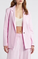 Open Edit Linen Blend Blazer at Nordstrom,