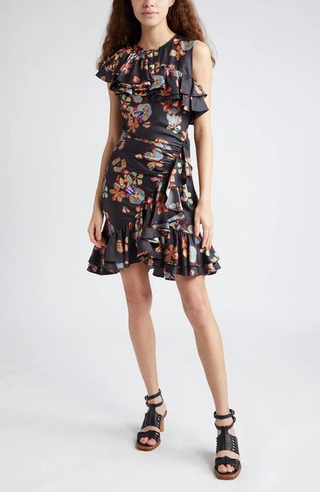 Ulla Johnson Candace Floral Silk Dress Lune at Nordstrom,