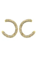 Panacea Pavé Cubic Zirconia Hoop Earrings in Gold at Nordstrom