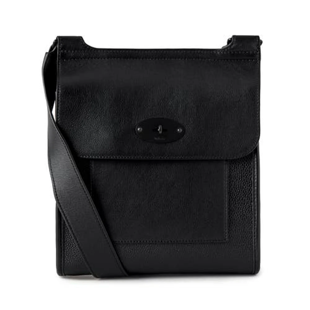 Mulberry Antony Eco Scotchgrain Crossbody Bag in Black at Nordstrom