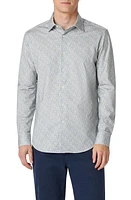 Bugatchi James OoohCotton Leaf Print Button-Up Shirt Khaki at Nordstrom,